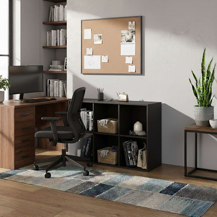 Cube Bookcase, Freestanding Shelf with Open Compartments