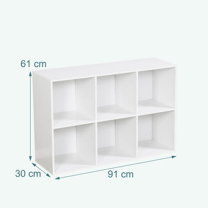 Cube Bookcase – Freestanding Shelf with Open Compartments
