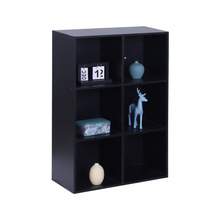 Cube Bookcase, Freestanding Shelf with Open Compartments