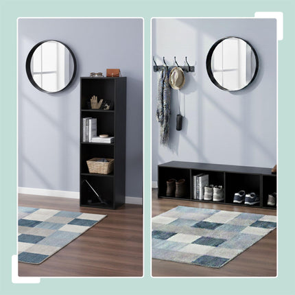 Cube Bookcase with Open Compartments, Freestanding