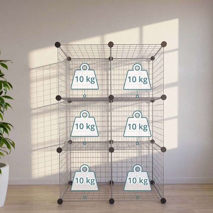 Cube Shelf Set – Modular Metal Wire Storage Cubes