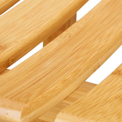 Curved bamboo stool