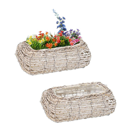 Curved flower pot - set of 2