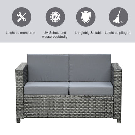 Terrace & Balcony Cushion - Metal & Polyester, 130x70x80 cm