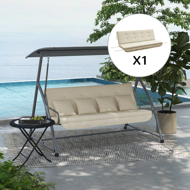 Beige Garden Swing Cushion Set - Fits 170 cm, incl. Back & sides