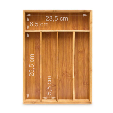 Cutlery box bamboo 34 x 25 x 4.5 cm