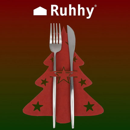 Cutlery case - Christmas trees, 12 pcs. Ruhhy 22304