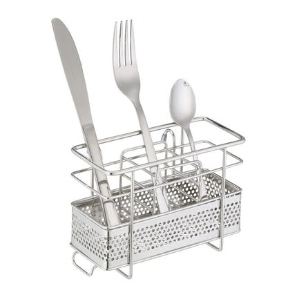 Cutlery holder in stainless steel