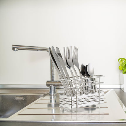 Cutlery holder in stainless steel