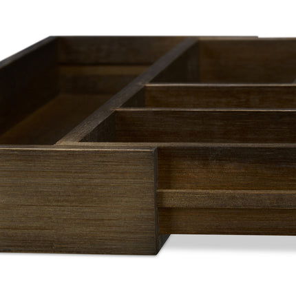 Cutlery tray bamboo dark brown
