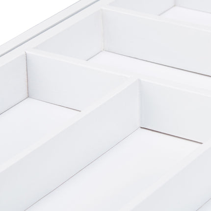 Cutlery tray bamboo white