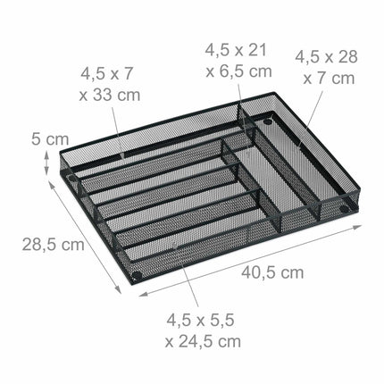 Cutlery tray for metal boxes