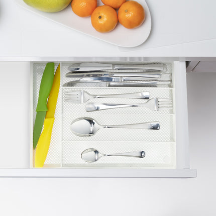 Cutlery tray metal white