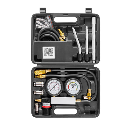 Cylinder Leak-Down Tester Kit, Dual Gauge 0-100 PSI, 4 Adapters