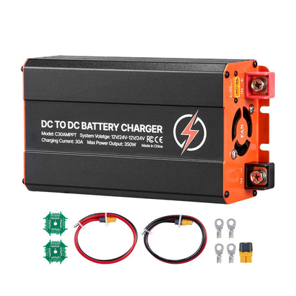 DC to DC Charger With MPPT, 30A 350W, Solar Alternator Input