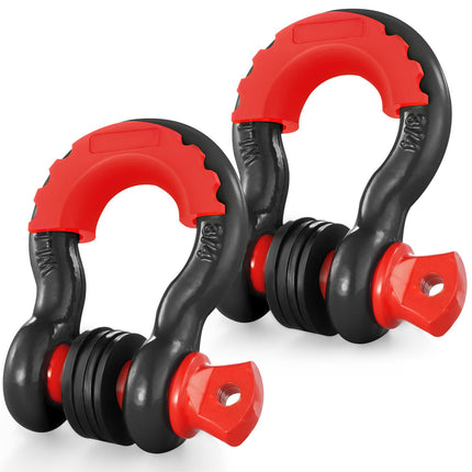 D-Ring Tow Shackles 2-Pack, 19 mm, 4.75T WLL