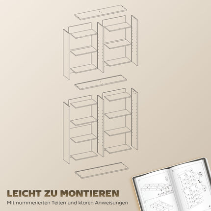 CD/DVD/Blu-ray Storage Rack, 14 Adjustable Shelves, White
