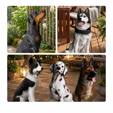 Dalmatian Garden Dog Statue, Polyresin, 83 cm