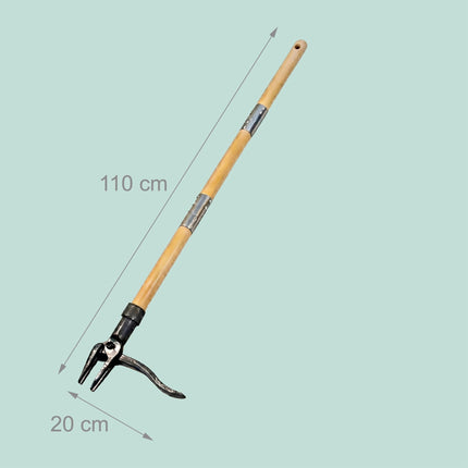 Dandelion Puller Weed Tool – Long Bamboo Handle, Footplate