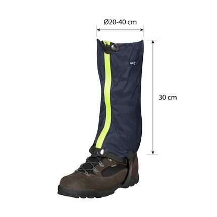 Dark Blue Gaiters, Waterproof, Adjustable Fit