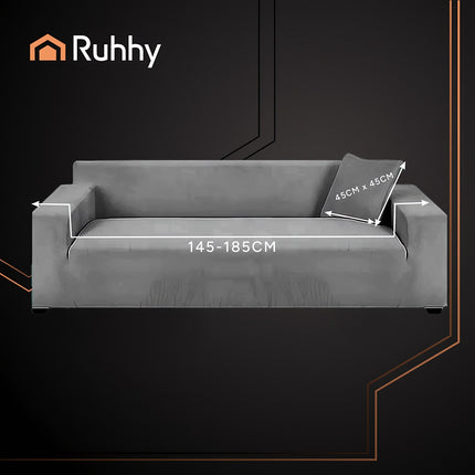 Dark Gray Sofa Cover, 145-185cm Stretch Fabric