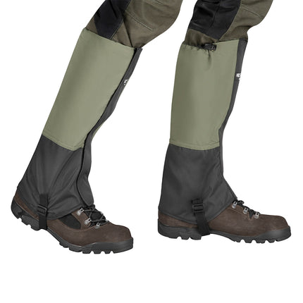 Dark Green Hiking Gaiters, Waterproof, Adjustable