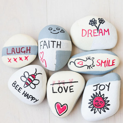 Dark Grey Paintable Stones, 3 kg – Creative Crafting