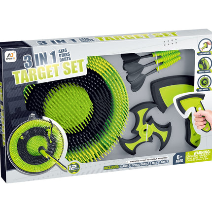 Dart Game Set with 3 Games in 1 Compact Design