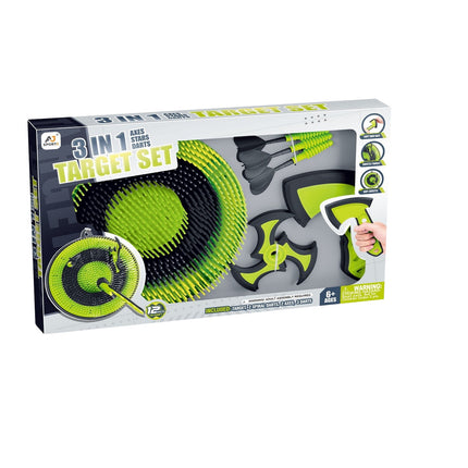 Dart Game Set with 3 Games in 1 Compact Design