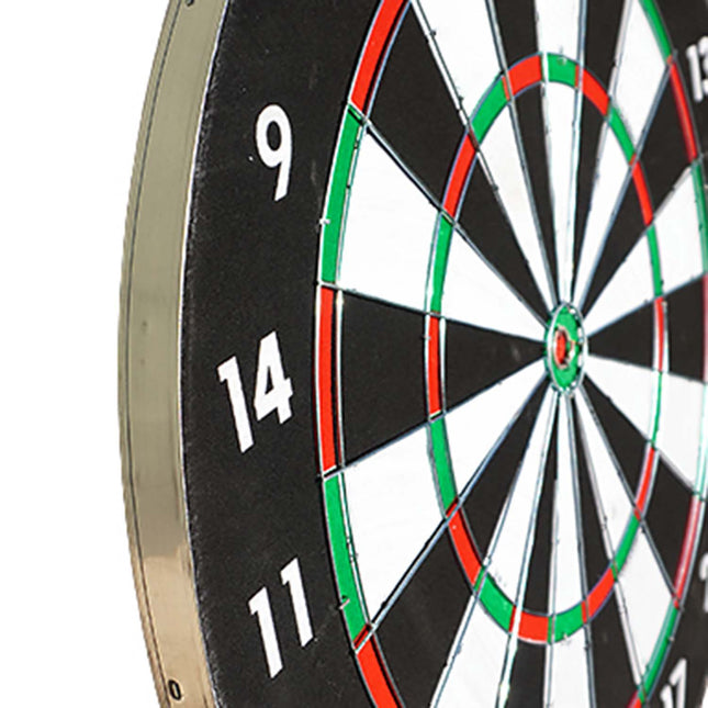 Dartboard Set with 6 Brass Darts, Double-Sided 45cm