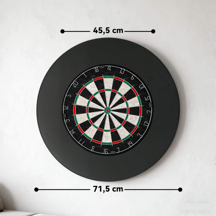 Dartboard Set with Sisal Board, Safety Ring, 6 Steel Darts