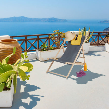 Deck chair Wood Foldeway
