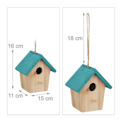 Deco Birdhouse Blue Roof