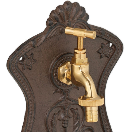 Decorative Cast Iron Wall-Mounted Garden Fountain