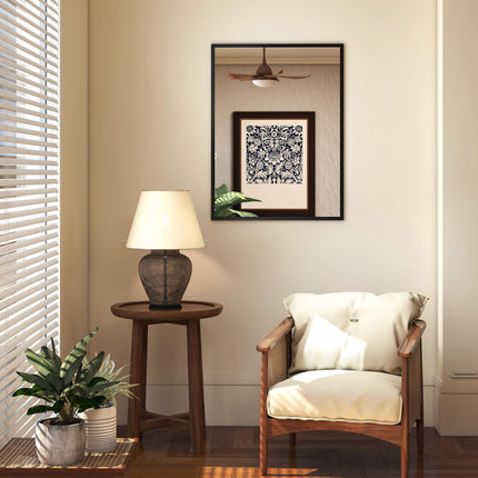 Decorative Wall Mirror, 76.2 x 101.6 cm, Black MDF Frame