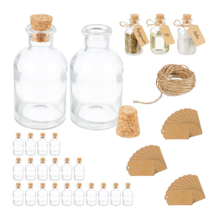 Decorative glass with cork