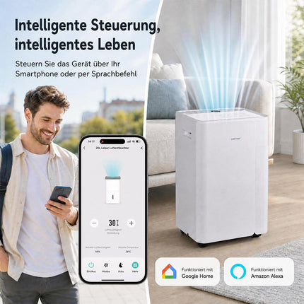 Dehumidifier 20L/Day, 3 Modes, Portable with Drain Hose