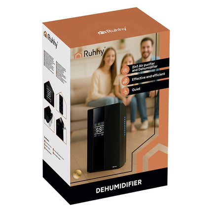 Dehumidifier & Air Purifier, 2-in-1, 2000ml Tank, Quiet