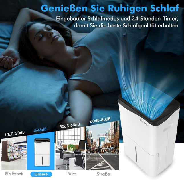 Dehumidifier Room Dehumidifier Mobile Dehumidifier Electric Dehumidifier 25L/24h Room size approx. 60m²