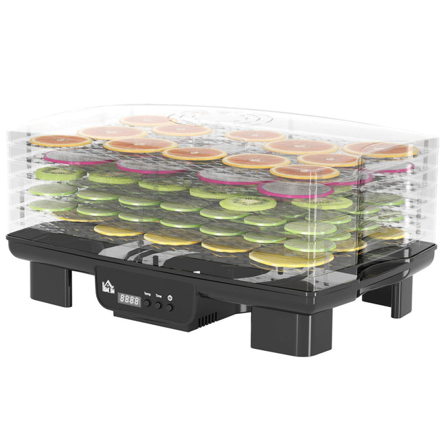 Dehydrator, 550W, 6-compartment adjustable rack, 40-70°C timer
