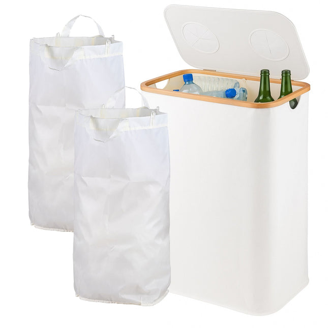 Pojemnik na butelki kaucyjne do recyklingu, 2 sekcje, 60-100 butelek