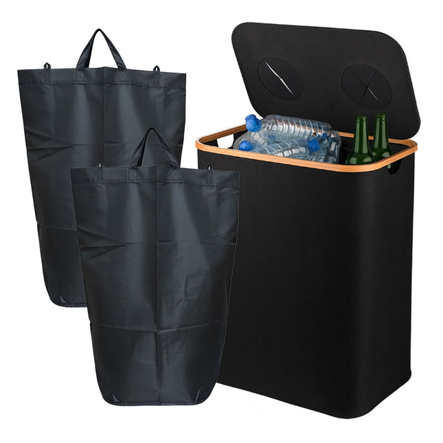 Pojemnik na butelki kaucyjne do recyklingu, 2 sekcje, 60-100 butelek