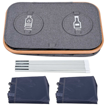 Deposit Bottle Recycling Bin, 2 Sections, 60–100 Bottles