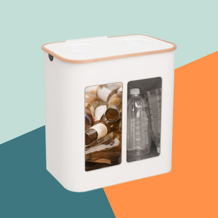 Deposit Bottle Recycling Bin, 2 Sections, 60–100 Bottles