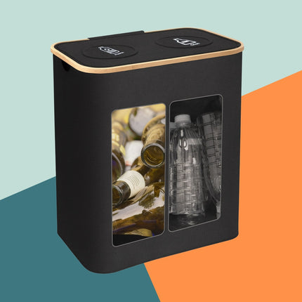 Deposit Bottle Recycling Bin, 2 Sections, 60–100 Bottles