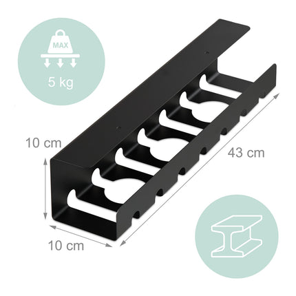 Desk Cable Management Trays, Set of 2 – Steel