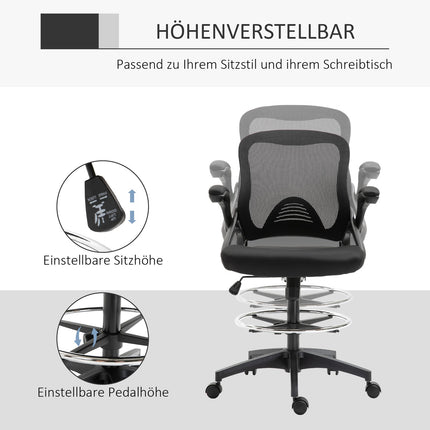 Ergonomic office chair, swivel, mesh, 360°, 120 kg capacity
