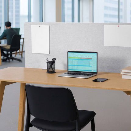 Desk Divider Privacy Panel, 60 x 24 in, PET, 2 C-Clamps