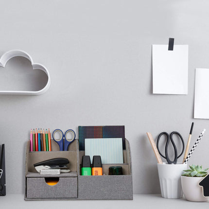 Desk Organiser Linen Look