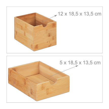 Desk Organizer with 3 Drawers, Bamboo MDF
